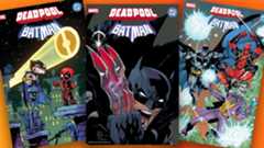 Batman x Deadpool comic crossover variant covers