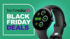 Google Pixel Watch 4 in Black on techRadar deals banner
