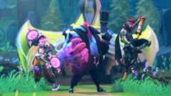 Three Supervive characters standing side by side