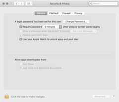 Click on System Preferences on your Mac Dock, then choose Security & Privacy.
