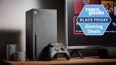 Xbox Series X console with a Tom's Guide Black Friday deals tag