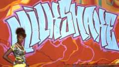 Kelis video still from the Milkshake shot on Sept.7, 2003