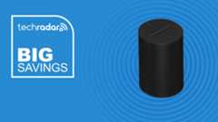 The Sonos Era 100 on a blue background with text saying Big Savings.