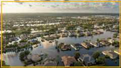 Flooding in Florida caused by tropical storm from hurricane Debby.