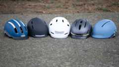 The best ebike helmets arranged for a group image