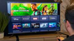 A TV with disney plus, one of the best streaming services