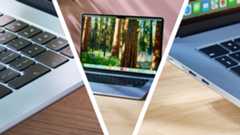 Three angles of the Apple MacBook Air 15-inch M4 laptop above a desk