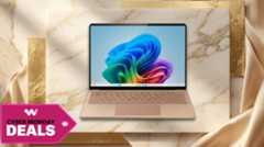 Surface Laptop 7 for Cyber Monday product shots in various positions.