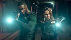Aldis Hodge as Alex Cross and Alona Tal as Kayla Craig in season 2 of Cross.