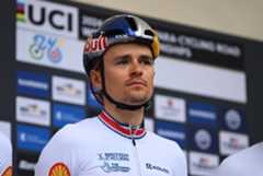 Tom Pidcock in a Red Bull helmet