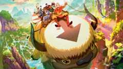 The heroes of Avatar: The Last Airbender ride their flying bison, Appa