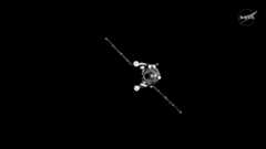Russia's Progress 93 cargo spacecraft approaches the International Space Station on Sept. 13, 2025.