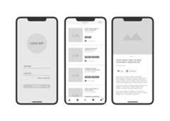 iOS Mobile Wireframe Template in Cacoo