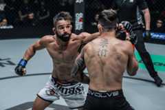 American MMA fighter Emilio Urrutia punches Bruno Pucci