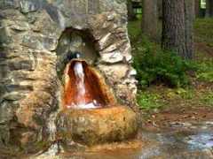 water gushing out of orenda spring