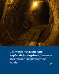 Dieser Alternativtext wurde KI-generiert: Ein Tunnel mit Gleisen und einem Licht am Ende ist zu sehen. Die Wände sind feucht und in warmen Farben gehalten.