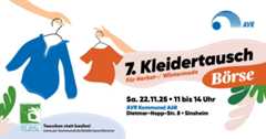 Banner zur 7. Kleidertauschbörse, 22.11.2025, 11-14 Uhr, AVR Kommunal Sinsheim, Dietmar-Hopp-Straße 8