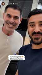 تصویر مشترک رضا گوچی و اسطوره رئال مادرید