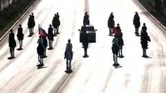 اسکورت متفاوت ولادیمیر پوتین با سواره نظام قرقیز