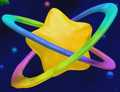 Planet Popstar as it appears in Kirby and the Rainbow Curse