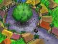 The central plaza of Cappy Town