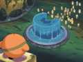 Captain Waddle Doo spots Meta Knight leading the Cappies through a secret passage.
