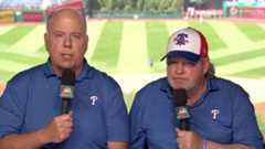 During Saturday's game, Phillies announcers Tom McCarthy and John Kruk found themselves discussing words like "thrillionaire" and "rizz." Photo Credit: NBC Sports Philadelphia