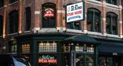 St. Elmo Steak House opens for the evening during the 2021 NCAA Final Four tournament on Monday, April 5, 2021, in downtown Indianapolis.