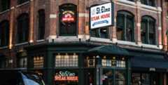 St. Elmo Steak House opens for the evening during the 2021 NCAA Final Four tournament on Monday, April 5, 2021, in downtown Indianapolis.