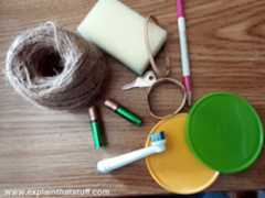 Assortment of everyday materials.