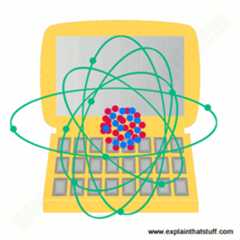Conceptual artwork of a quantum computer.