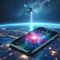 L’iPhone pourrait bientôt être compatible avec le réseau Starlink. &nbsp;© Image générée avec Bing