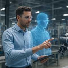 La convergence entre jumeaux numériques, IA et robots va révolutionner l'industrie. © AP, IA ChatGPT