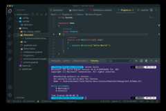 Visual Studio code showing the generated directory.