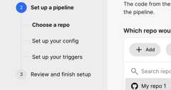 Follow in-app instructions to set up your pipeline