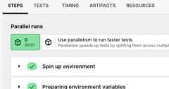 Exand the workflow and select a job to view steps