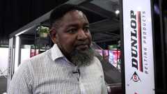  Dunlop Belting CEO Mbuso Thabethe talks to Engineering News & Mining Weekly at Investing in African Mining Indaba in Cape Town.