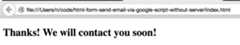 thankyou message