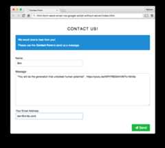 submit the form
