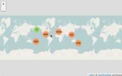 clustering demo on an interactive Leaflet map