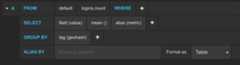 Example influxdb query