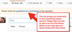 submitting issues