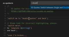 Transform quotes of ECMAScript string literals animation