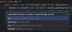 Code transformation generate function in IntelliJ Gemini Code Assist