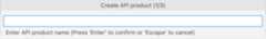 First page of the Create API product wizard