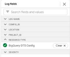 View all logs.
