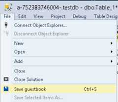 Save the guestbook table