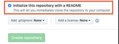 Initialize a GitHub repository with a README file.