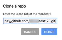 Paste repository URL and clone.