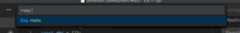 The contributed command in the Command Palette